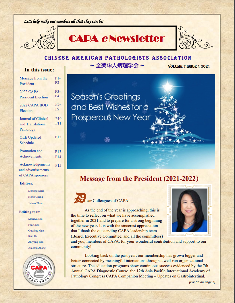 CAPA Newsletter 2022 1st issue